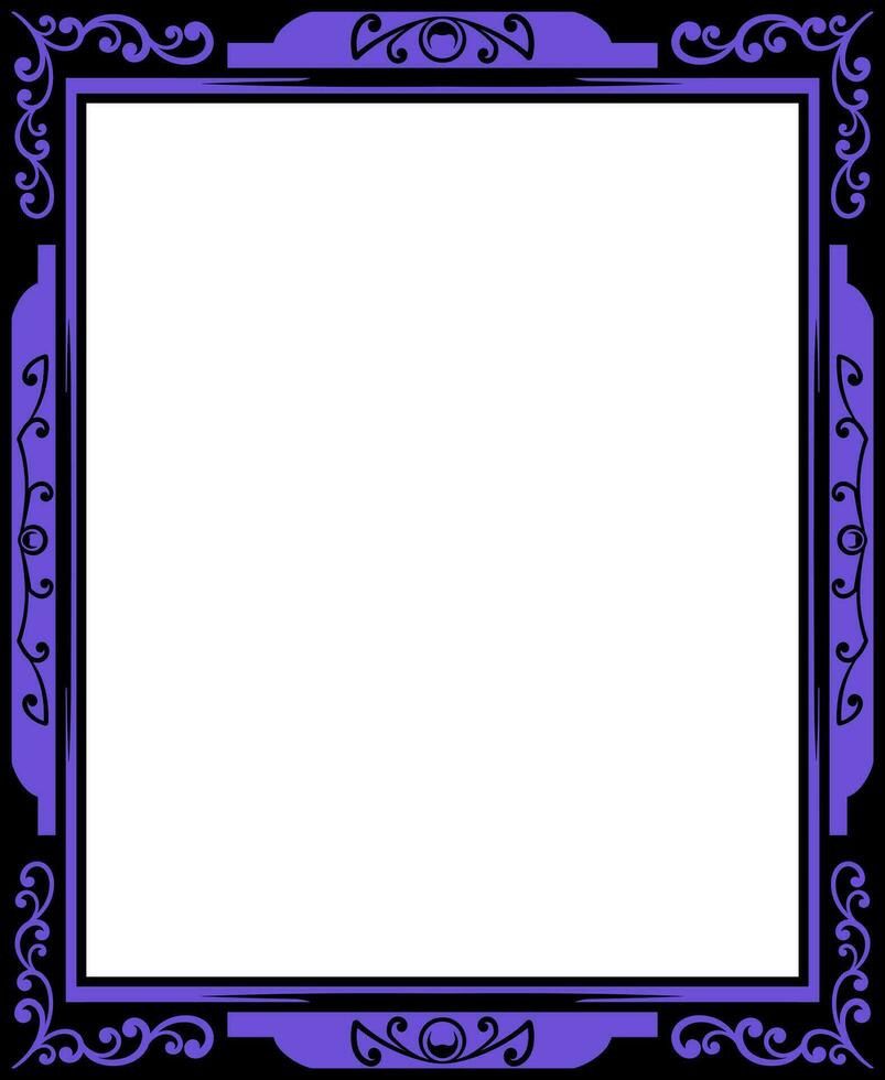 Vector rectangle ornament frame