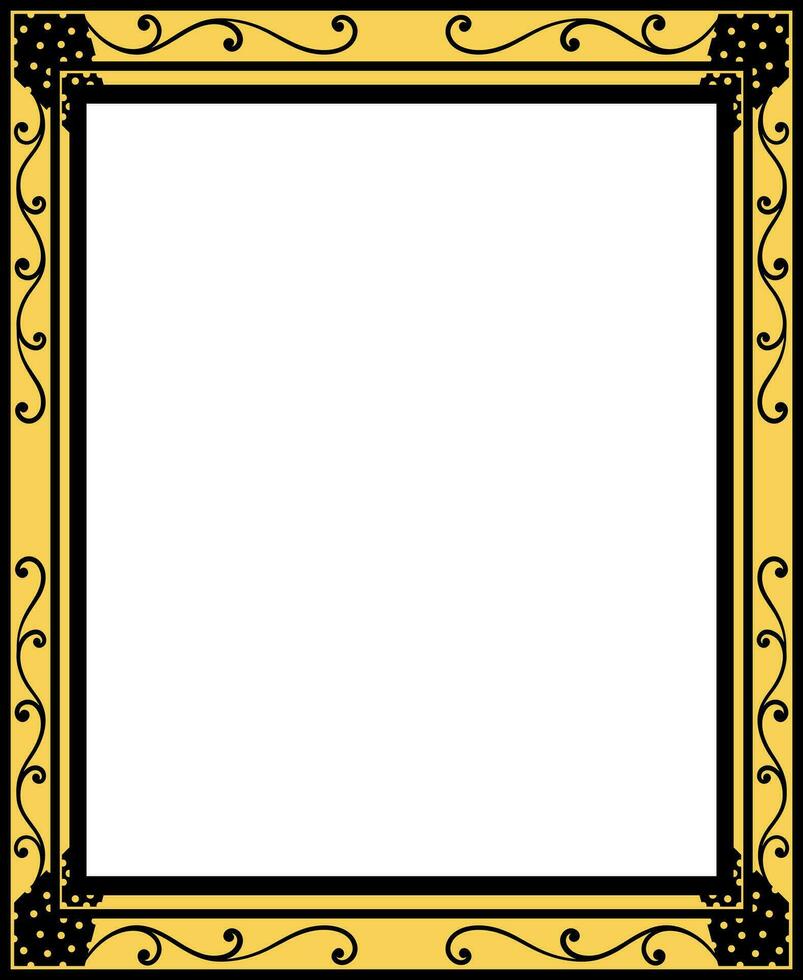 Vector rectangle ornament frame