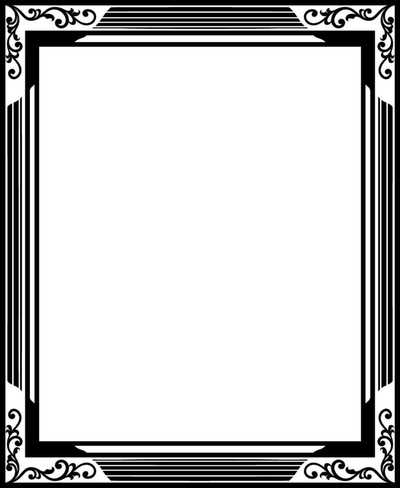 Vector rectangle ornament frame