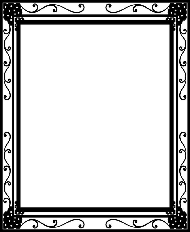 Vector rectangle ornament frame