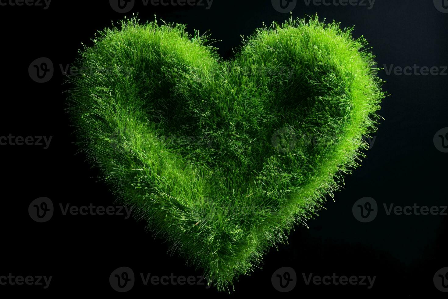 AI generated Resilient Heart grass. Generate Ai photo