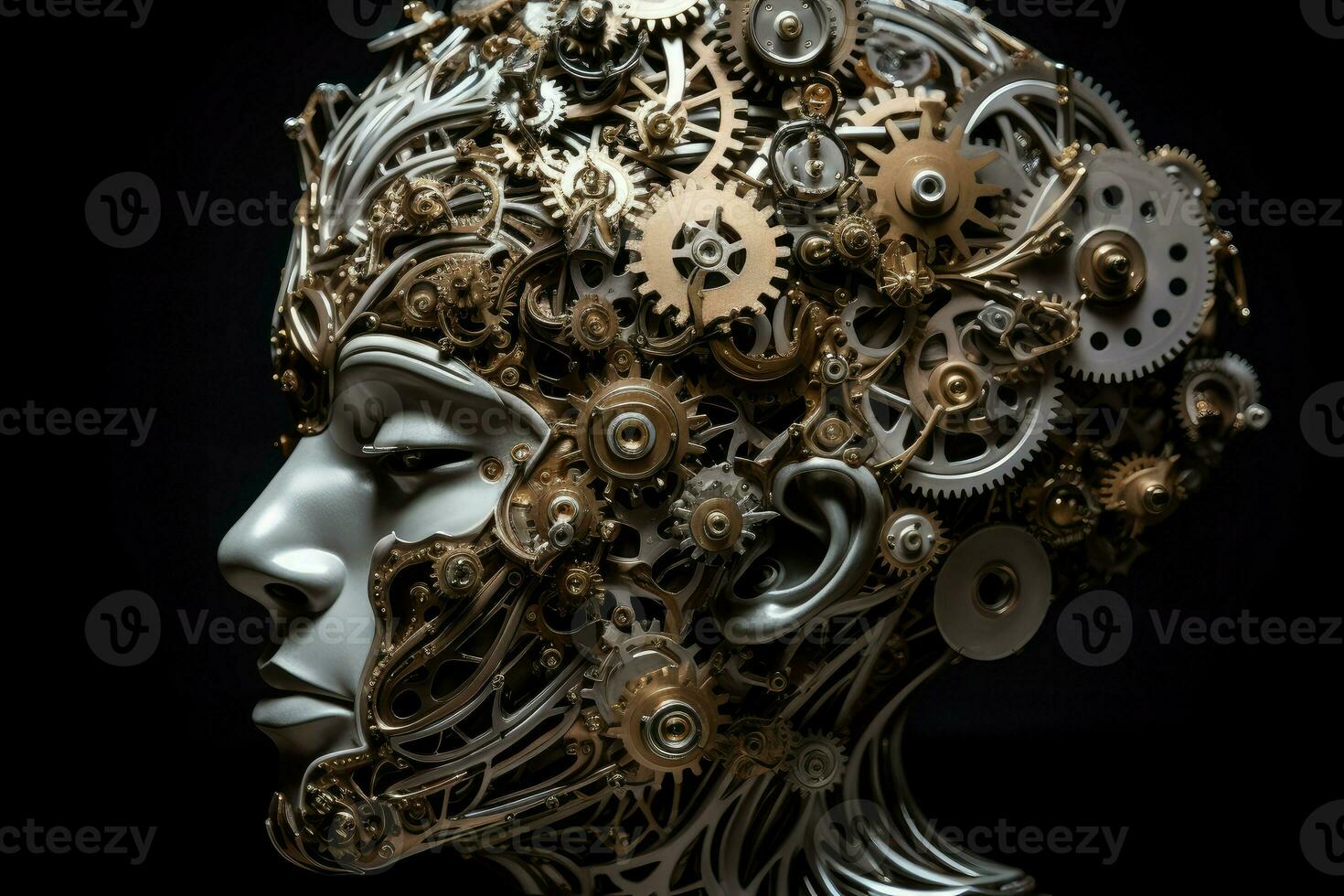 AI generated Fashionable Human head gears. Generate AI photo
