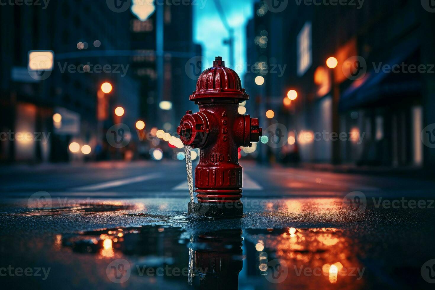 AI generated Utilitarian Hydrant street city. Generate Ai photo