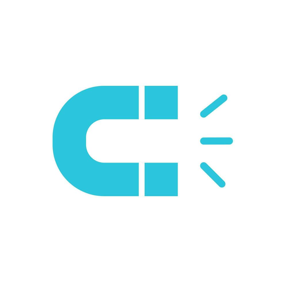 Magnet. From blue icon set. vector