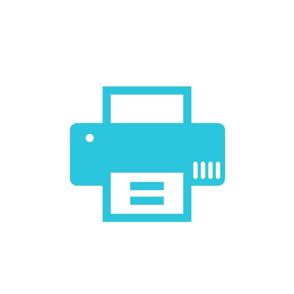 Eco refilable tank printer. From blue icon set. vector