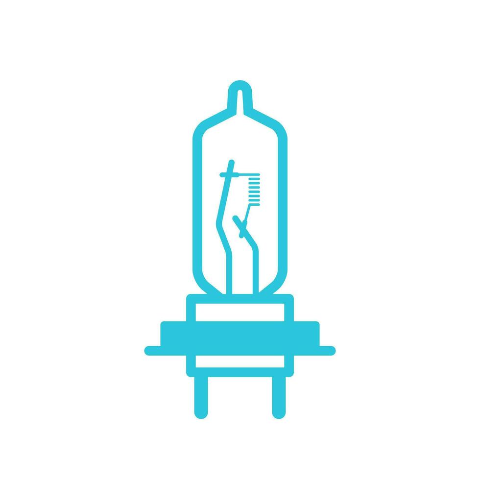 Car light bulb, from Blue icon set vector