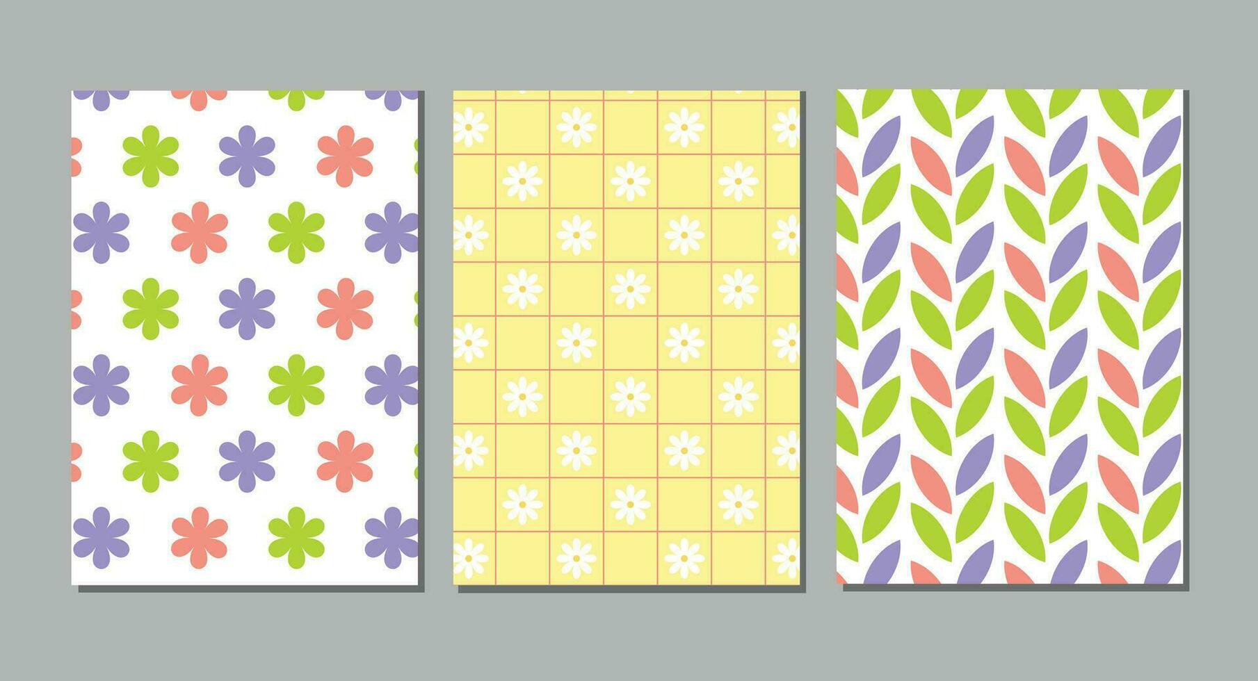 Notebook cover design spring themes size B5 for school vector