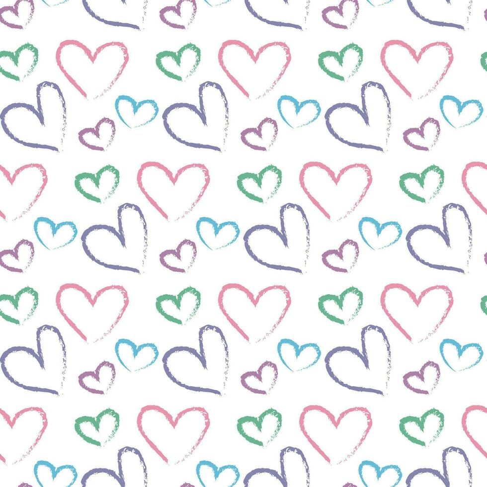 Hearts pattern seamless free vector and drawn