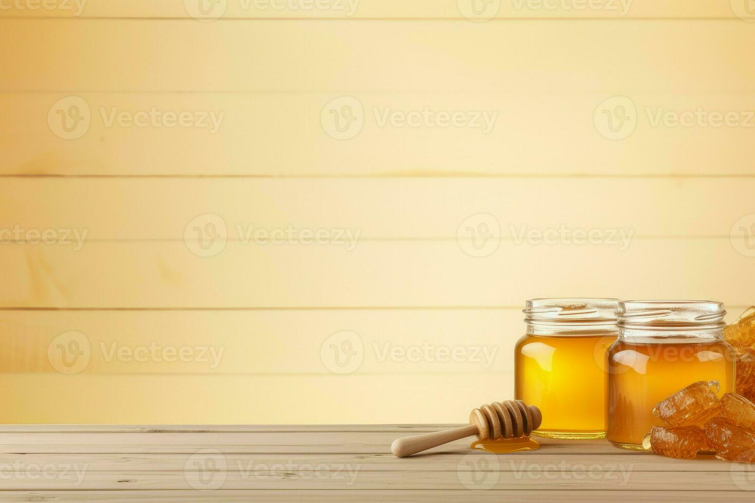 AI generated Sticky Honey jar pot. Generate Ai photo