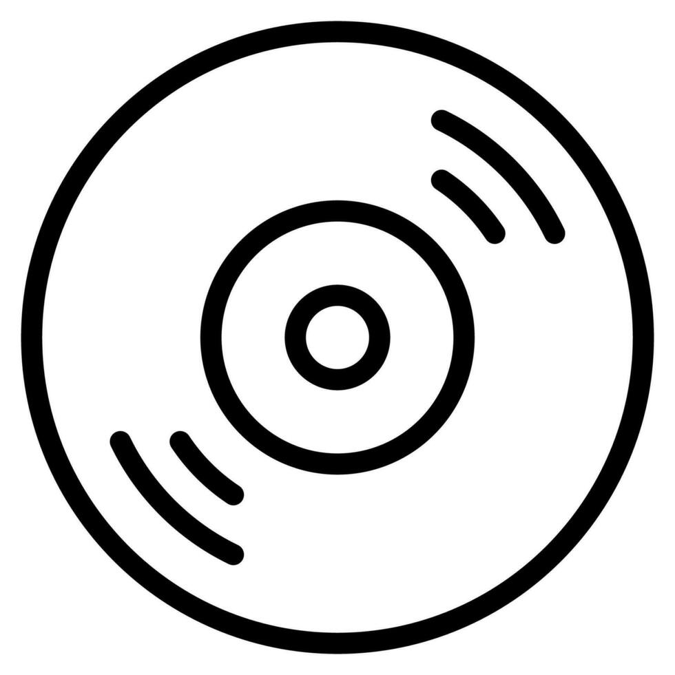 discos compactos icono o logo ilustración contorno negro estilo vector