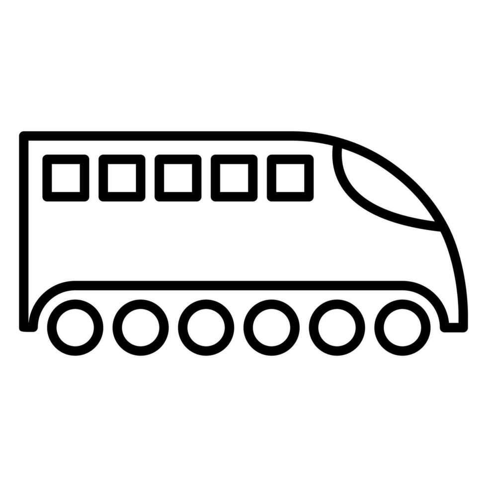 tren icono o logo ilustración contorno negro estilo vector