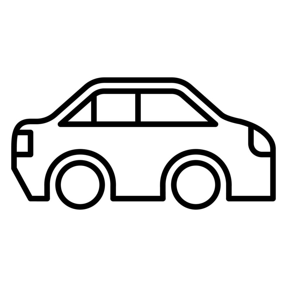 Car icon or logo illustration outline black style vector