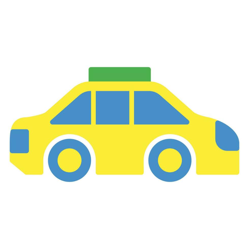 coche icono o logo ilustración plano color estilo vector