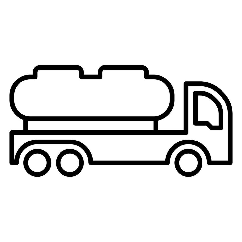 Truck icon or logo illustration outline black style vector