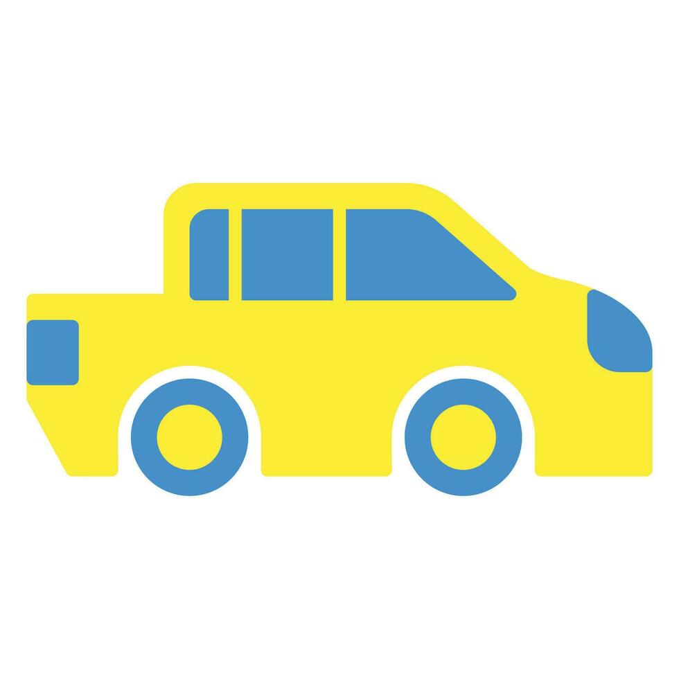 coche icono o logo ilustración plano color estilo vector