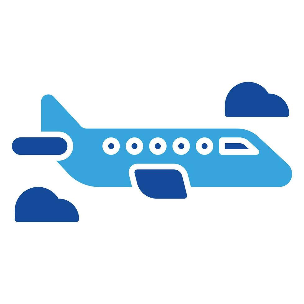 Plane icon or logo illustration glyph style vector