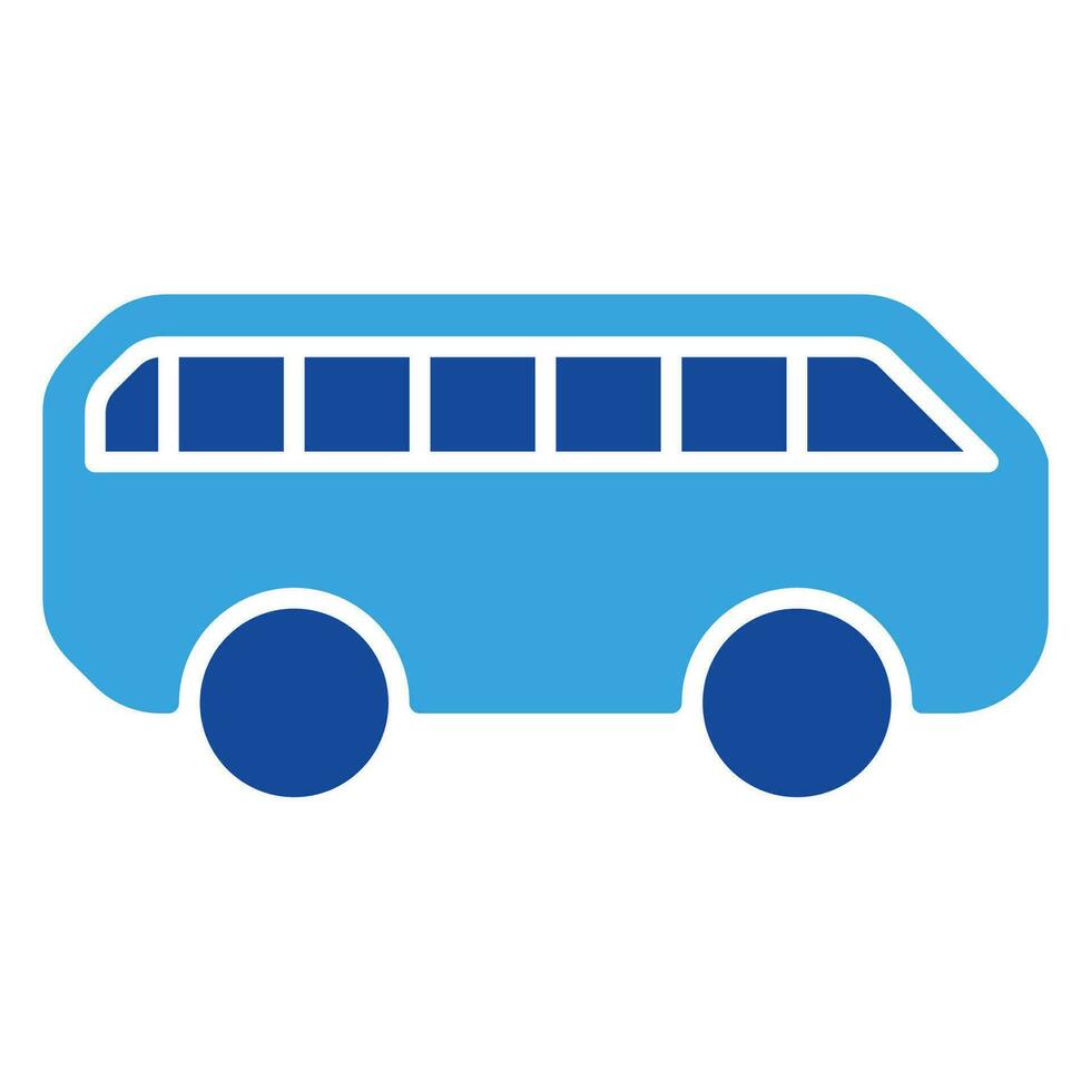 Bus icon or logo illustration glyph style vector