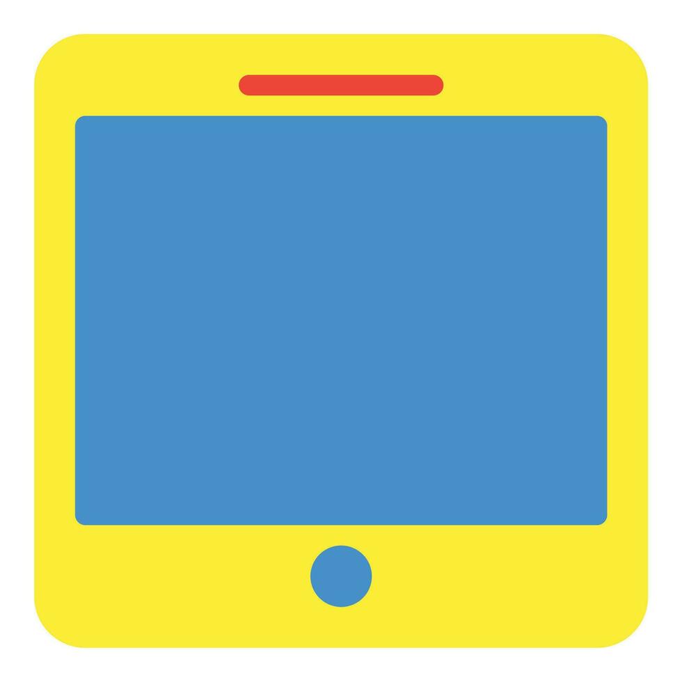 tableta icono o logo ilustración plano color estilo vector