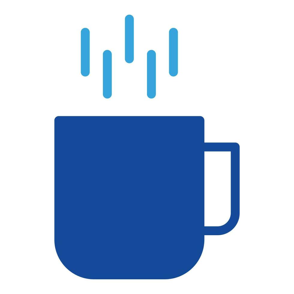 Mug coffee icon or logo illustration glyph style vector