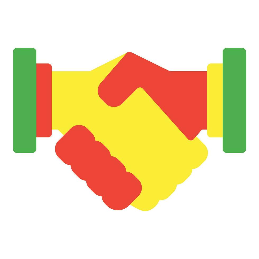 Deal icon or logo illustration flat color style vector