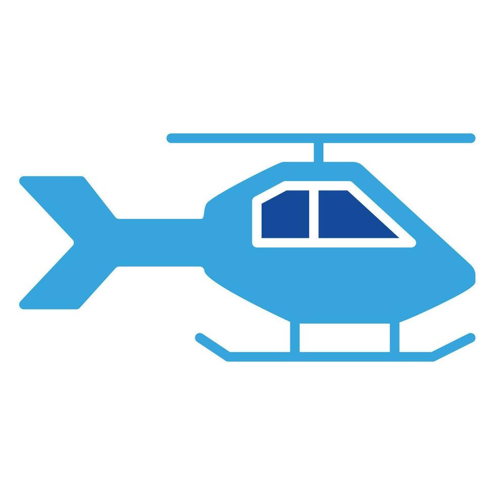 Helicopter icon or logo illustration glyph style vector