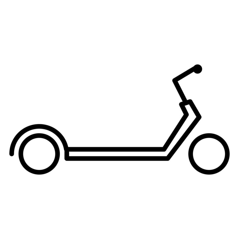 Scooter icon or logo illustration outline black style vector