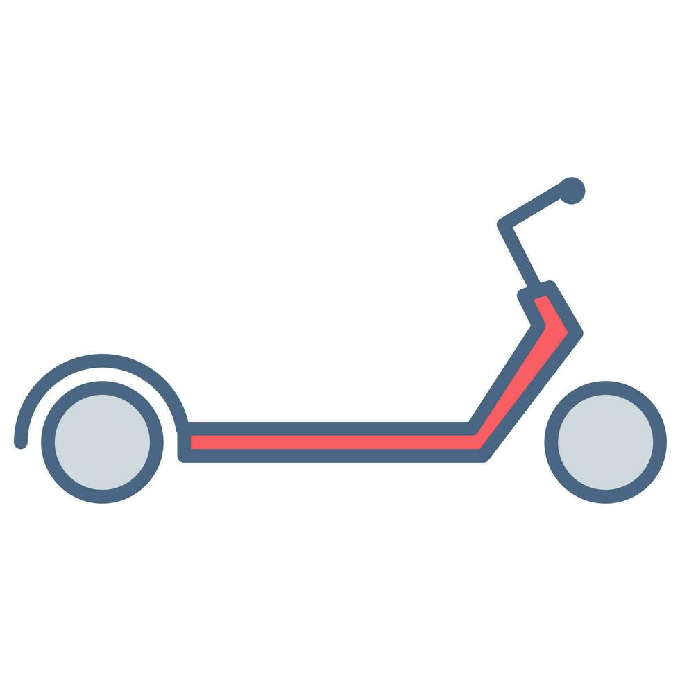 Scooter icon or logo illustration filled color style vector