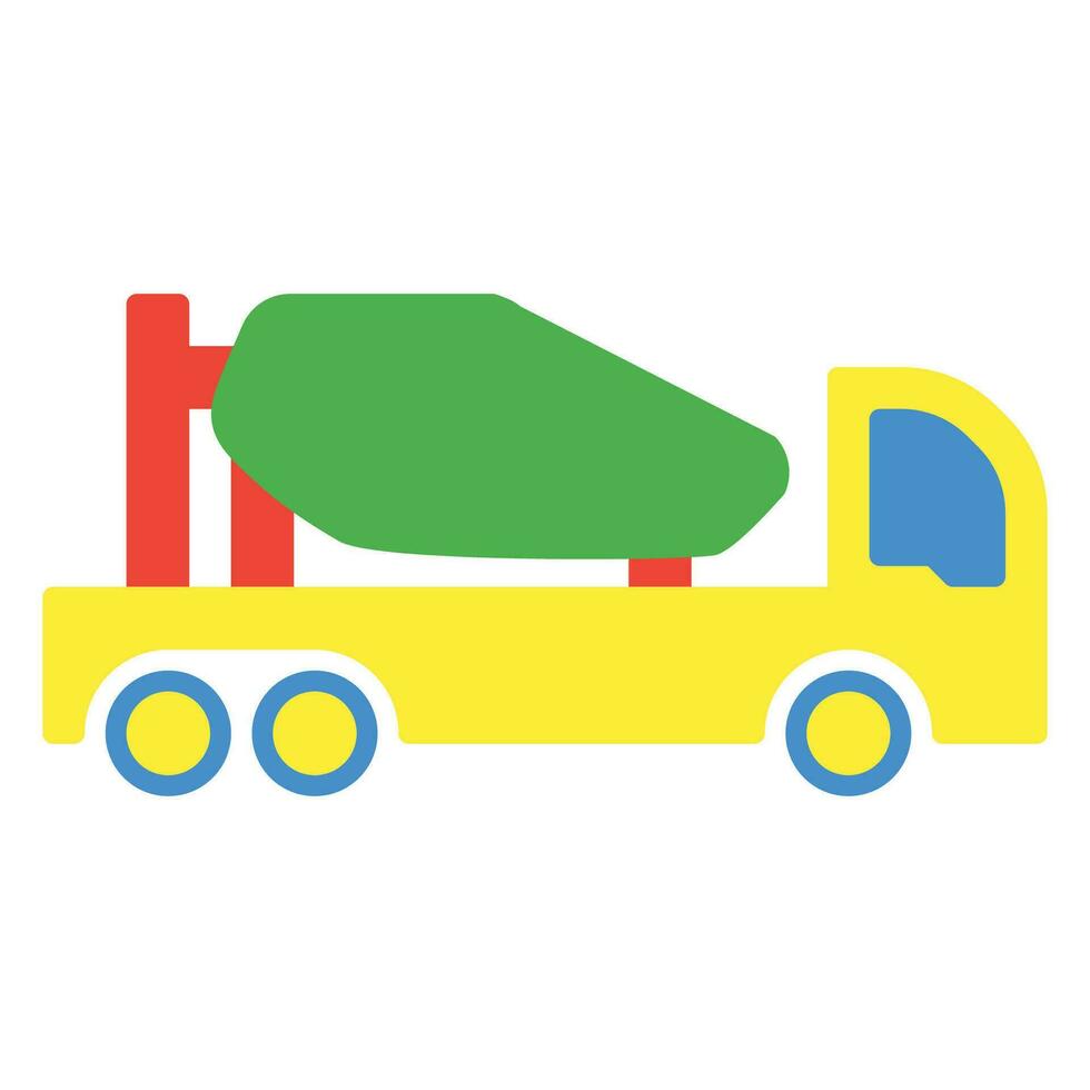 Truck icon or logo illustration flat color style vector