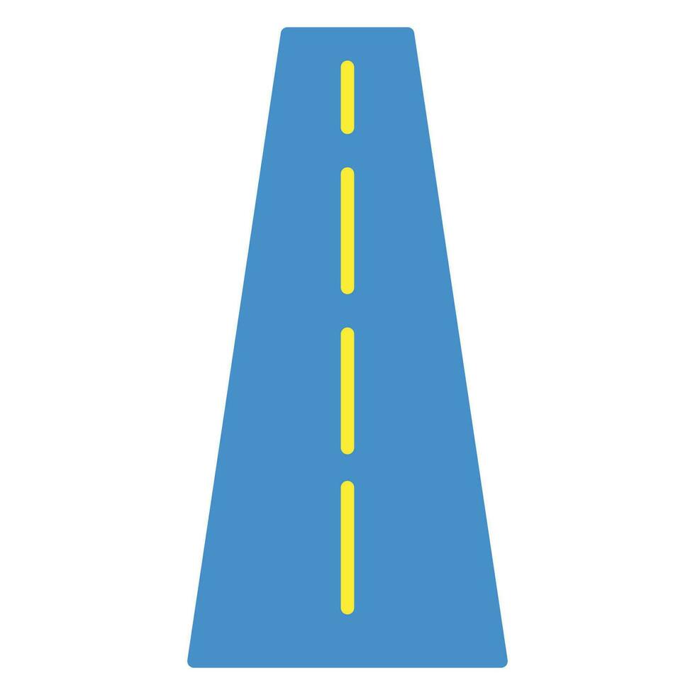Road icon or logo illustration flat color style vector