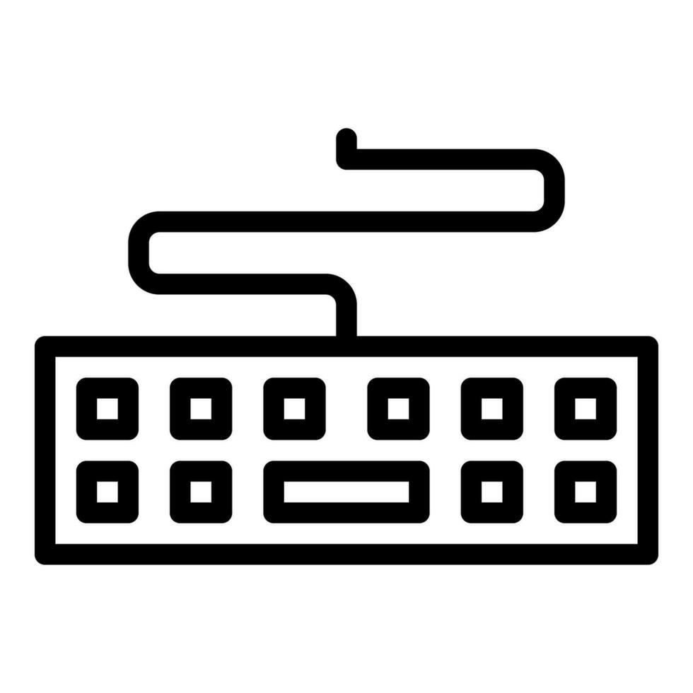 teclado icono o logo ilustración contorno negro estilo vector