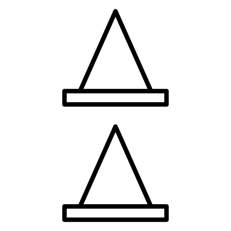 Cone road icon or logo illustration outline black style vector