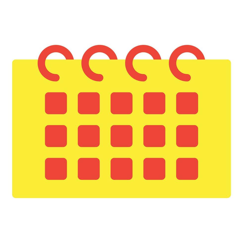 calendario icono o logo ilustración plano color estilo vector
