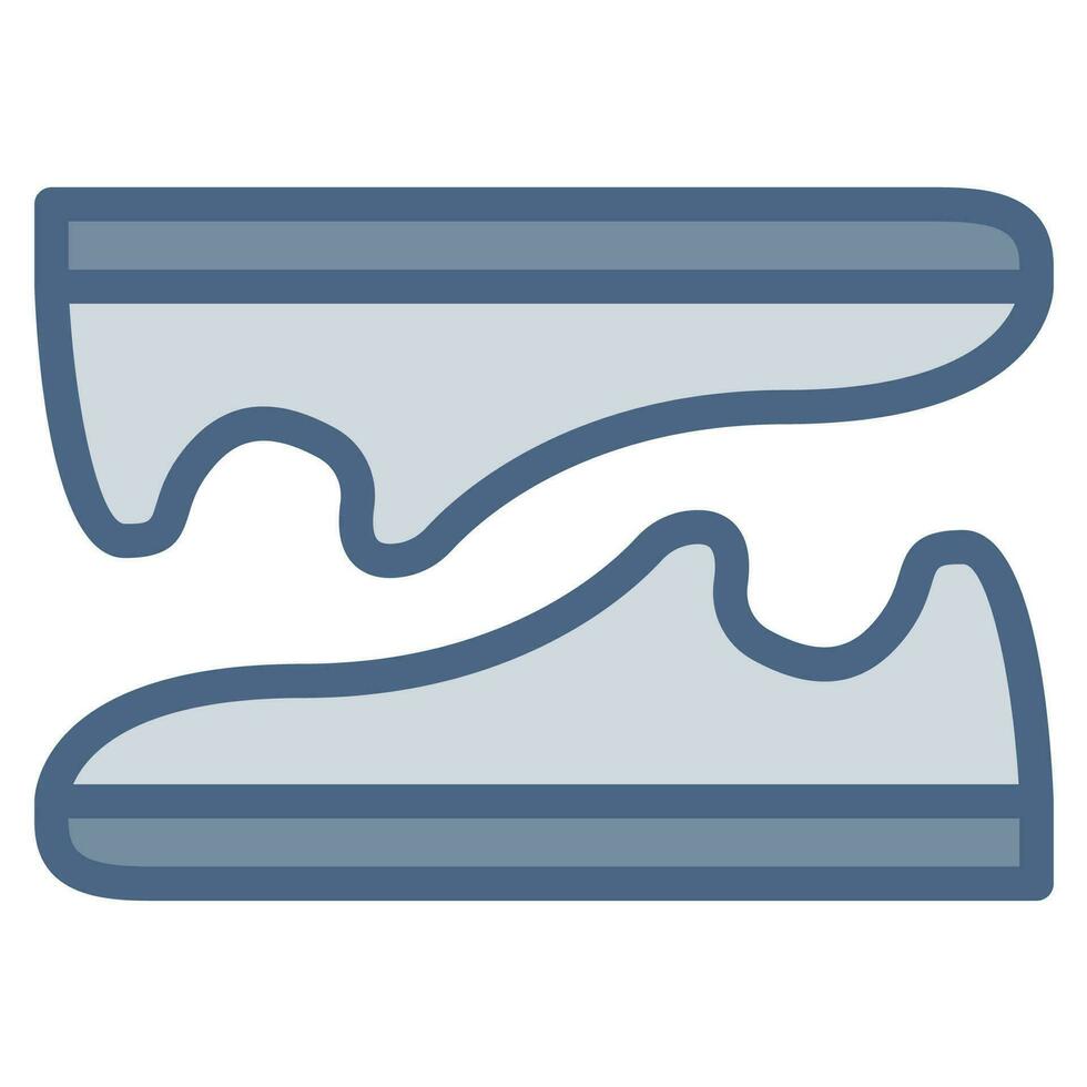 Shoe icon or logo illustration filled color style vector