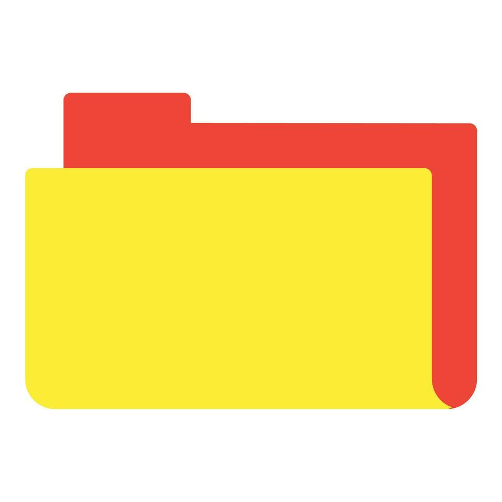 Folder icon or logo illustration flat color style vector
