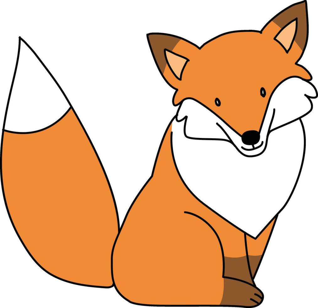 Red fox, cartoon doodle, cute. Red fox during Christmas festival. The red fox is sit, walk, running, jump, and sleep, full of life. vector