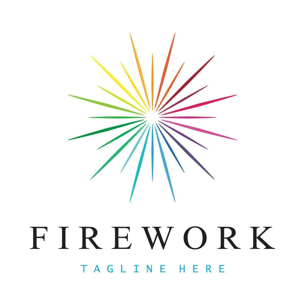 Firework Logo Design vector template