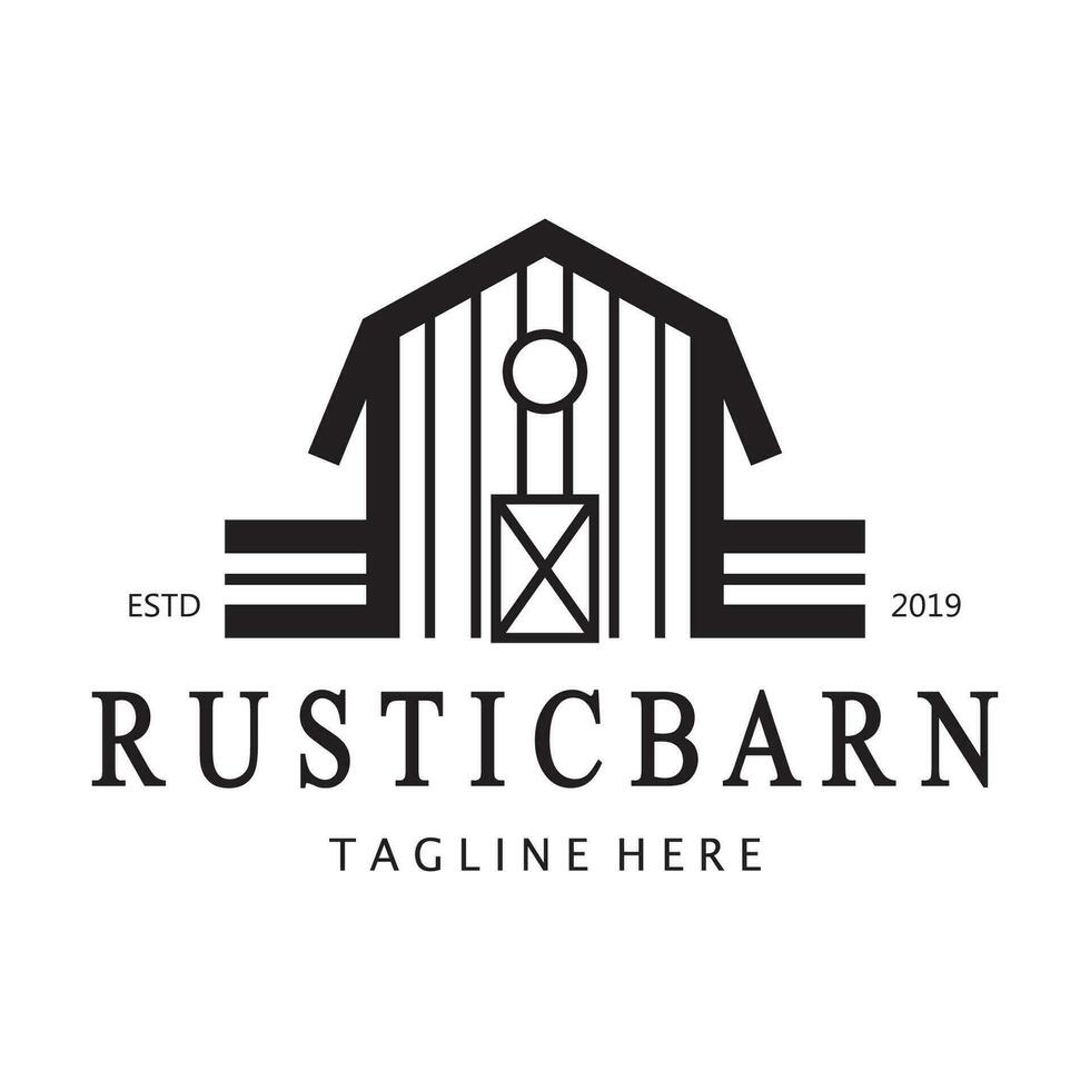 Vintage organic farmhouse or barn,warehouse, rustic barn and animal farmhouse logo design. vector