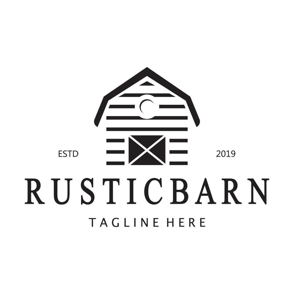 Vintage organic farmhouse or barn,warehouse, rustic barn and animal farmhouse logo design. vector