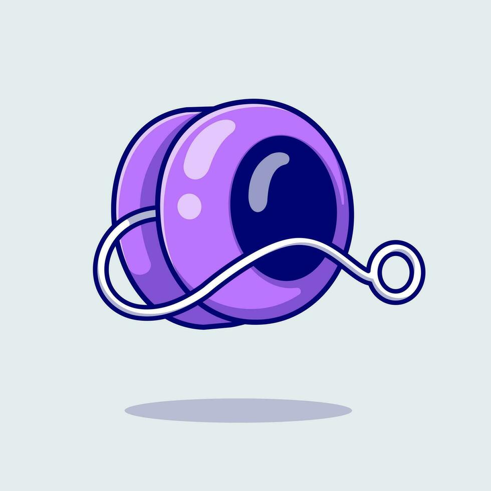 Yoyo Toy Cartoon Vector Icon Illustration. Education Object Icon Concept Isolated Premium Vector. Flat Cartoon Style