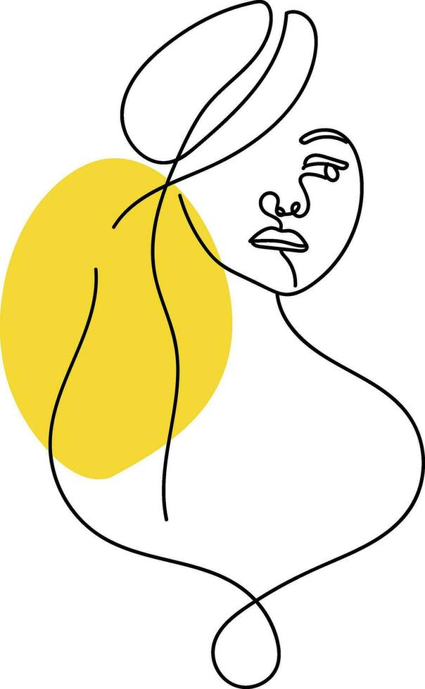 mujer línea arte, flor cabeza femenino ilustración, mujer cara con flores línea, minimalista logo, línea dibujo, naturaleza orgánico productos cosméticos constituir, vector