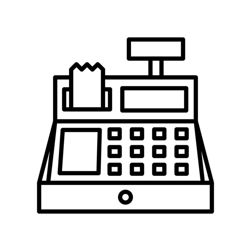 Cash Register in vector. Illustration vector