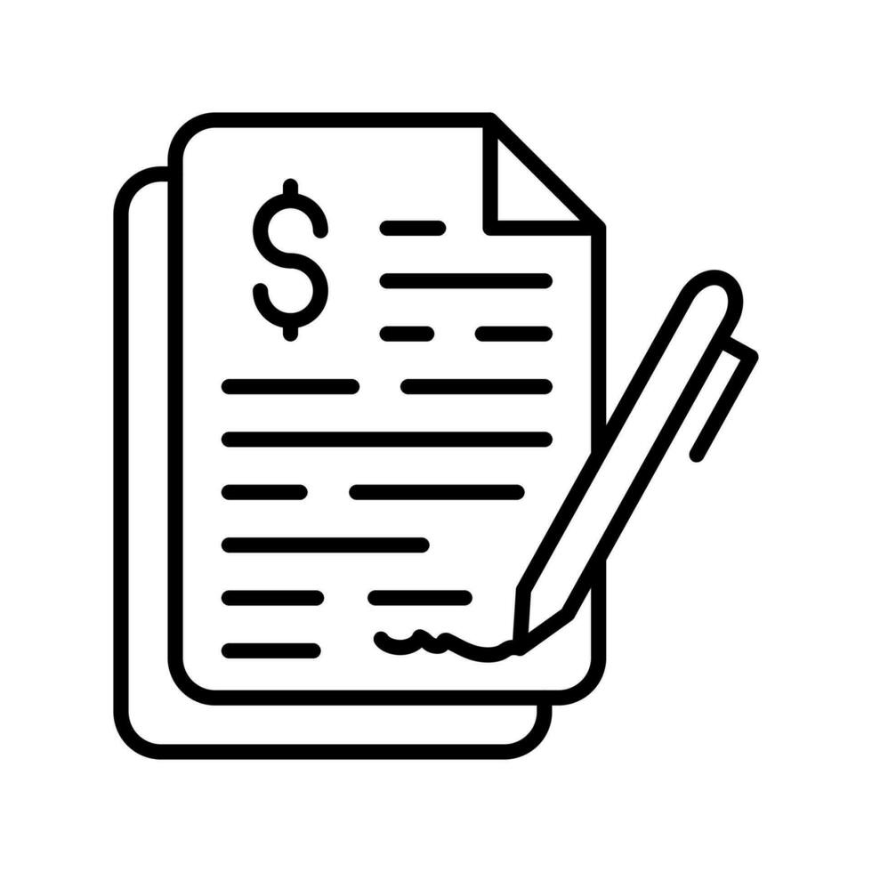 Contract in vector. Illustration vector