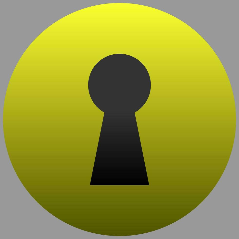 keyhole icon on circle background vector