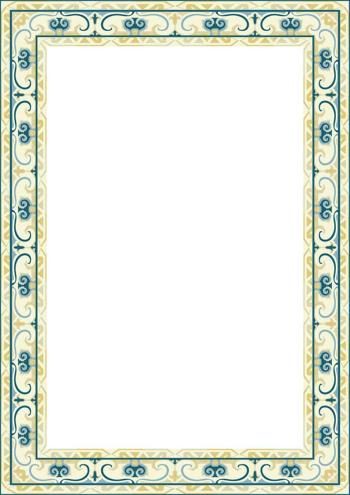 decorativo modelo marco con floral adornos para tarjetas y invitaciones vector