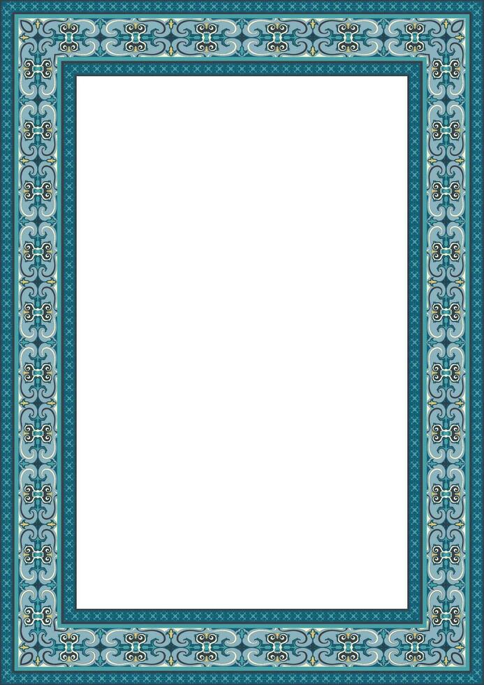 Decorative pattern frame with floral ornaments for cards and invitations vector