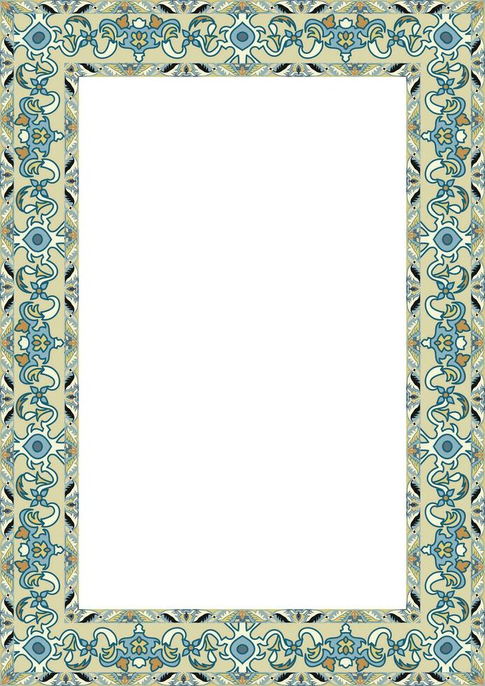 Decorative pattern frame with floral ornaments for cards and invitations vector