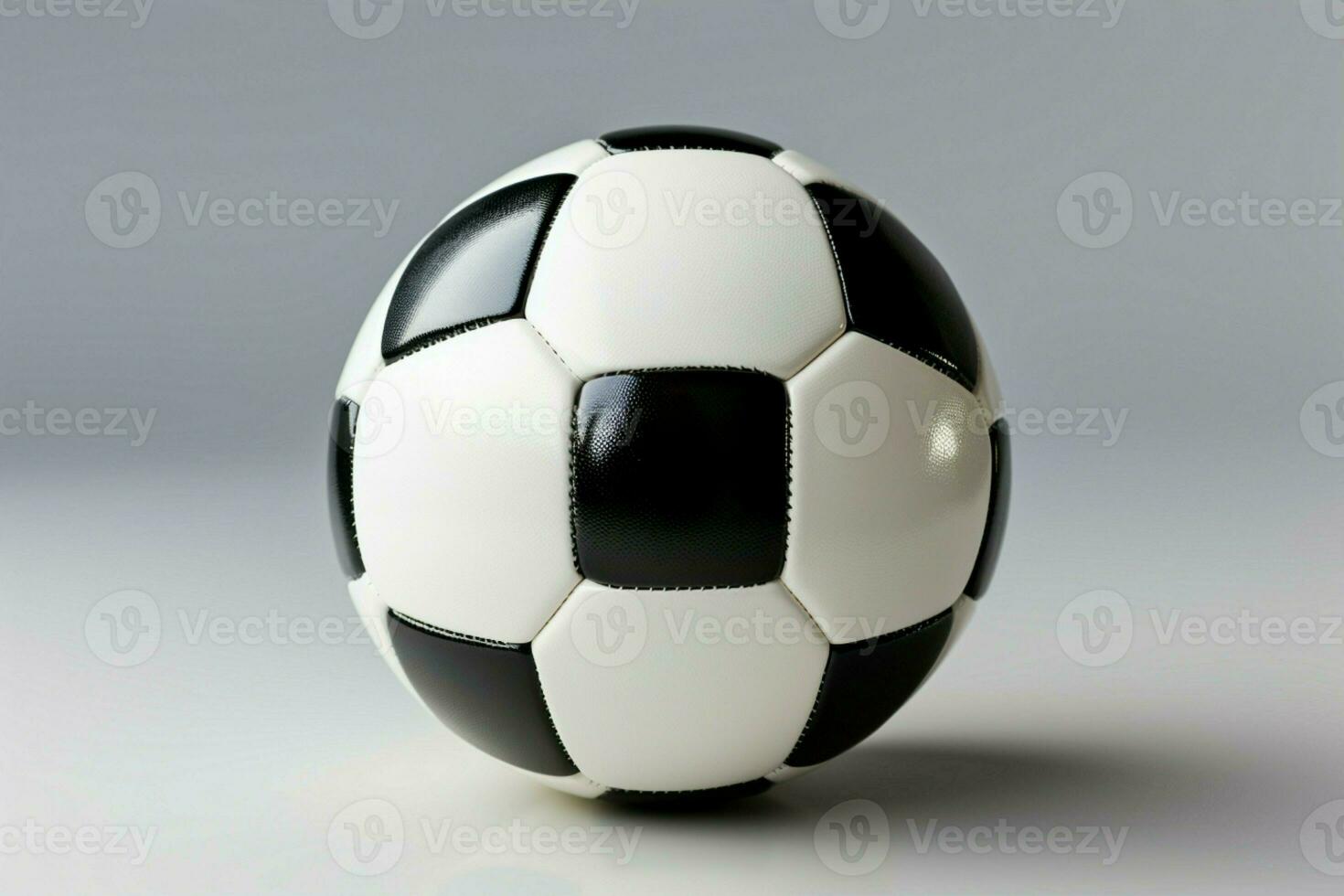 AI generated Soccer ball showcased against a light background capturing the spirit of the sport AI Generated photo