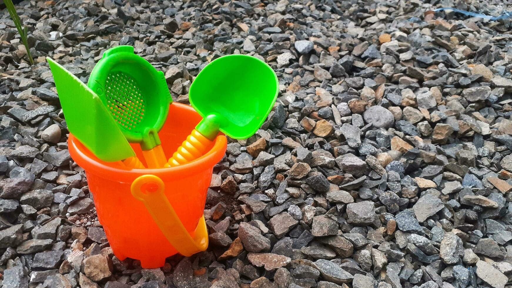 shovel in bucket, child's toy photo