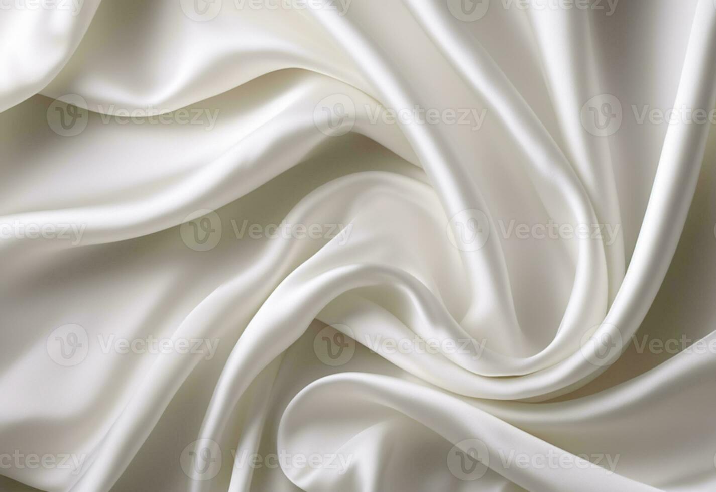 AI generated Beautiful background luxury cloth with drapery and wavy folds of white silk satin material texture. Abstract monochrome light luxurious fabric background. photo