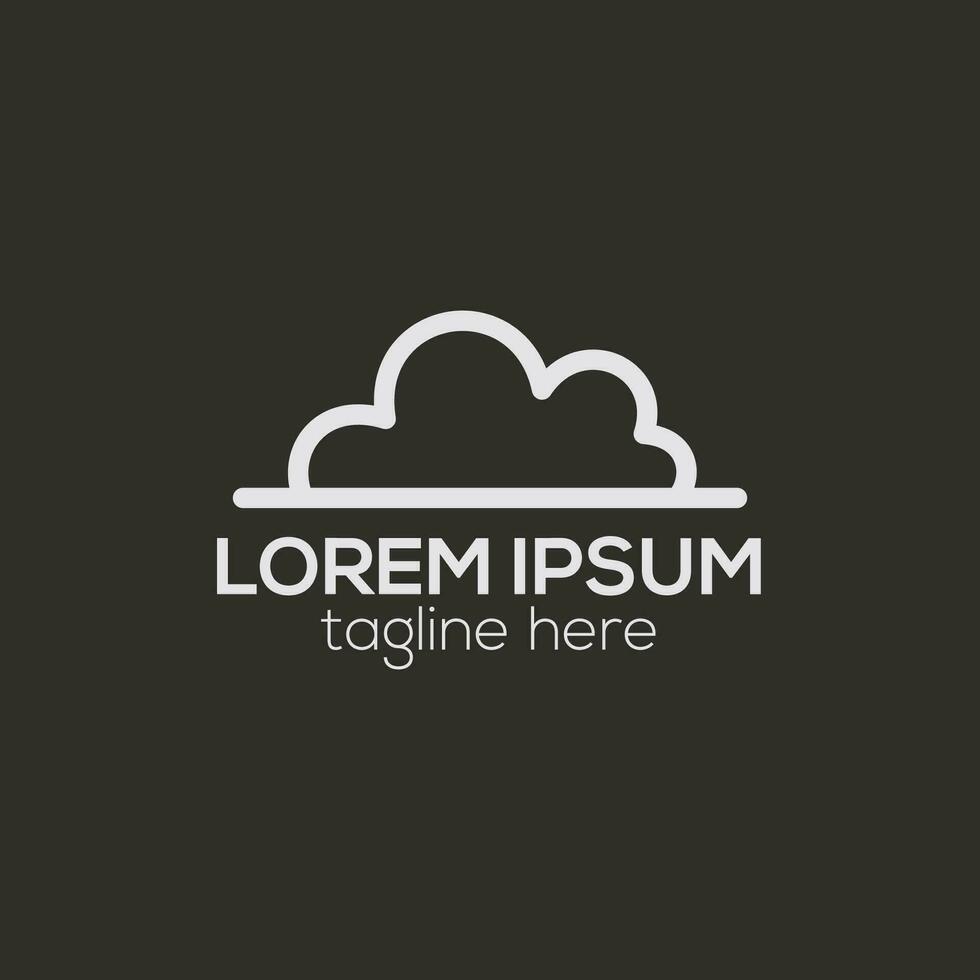 Cloud logo design concept isolated vector template illustration